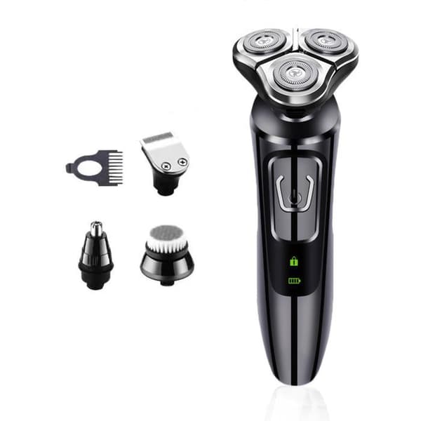 Elektrisk Rakapparat för Män - 3D Rakapparat för Män med 4-i-1 Skäggtrimmer - IPX7 100% vattentålig Wet&Dry LCD