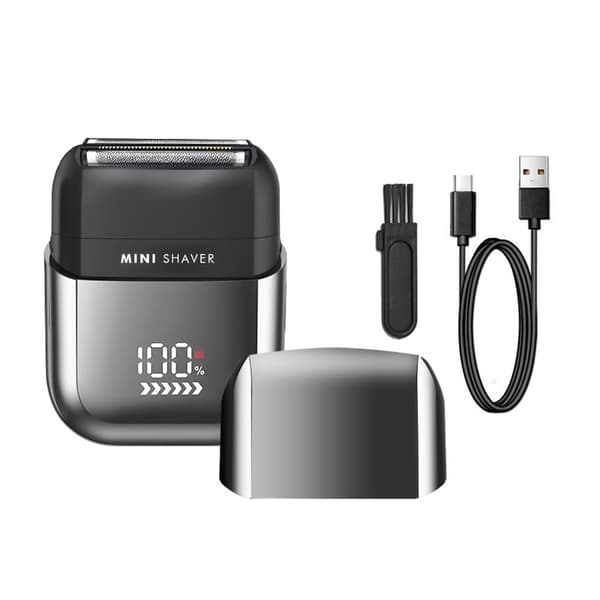 INF Mini električni brivnik za moške z USB polnjenjem in digitalnim zaslonom