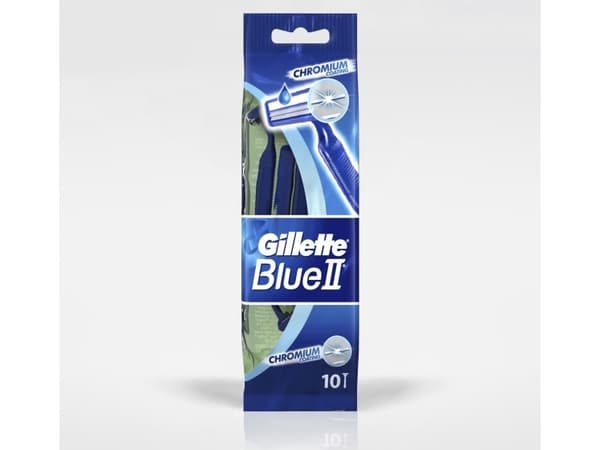 Gillette blue Ii Chromium Kertakäyttöinen parranajokone miehille 10kpl