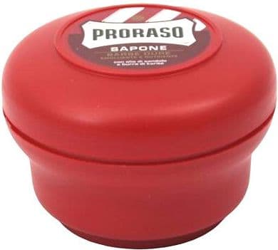 Proraso Proraso Proraso Red Hard Beard parranajosaippua kätevässä muovisessa upokkaassa 150 ml