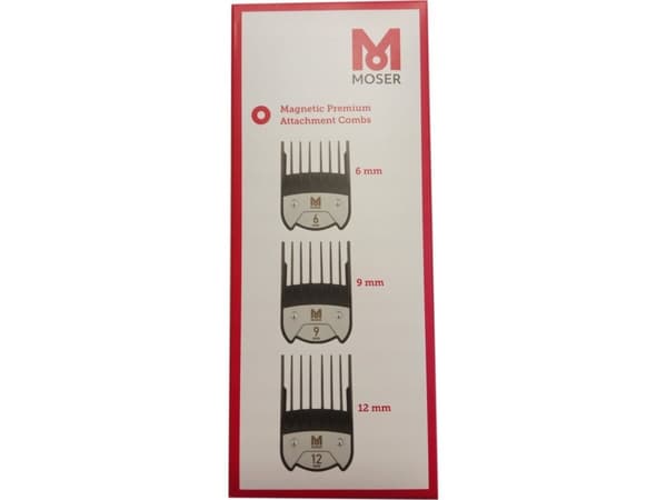 Moser 1801-7020, Lisäosa, 1,2 cm, Musta, Hopea, Lasi, Moser, All MOSER/WAHL and ERMILA cord/cordless clippers with type 1854, 1870, 1871, 1872, 1874,