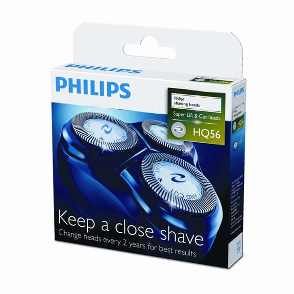 Philips HQ 56/50 Erstatningshoved HQ1/HQ4/HQ56/HQ58/HQ64/ HQ66/HQ68/HQ69/HS190 Series 3 pc