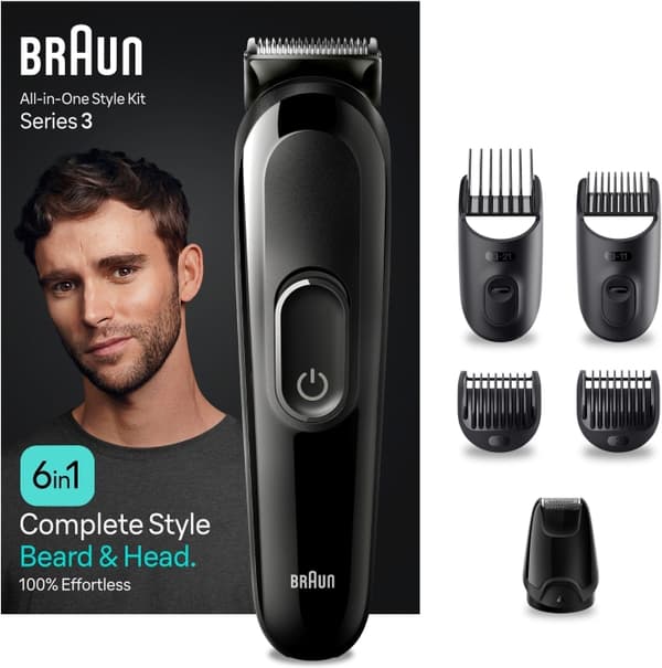Braun Allt-i-ett Series 3 MGK3410 6-i-1 -skägg- och kroppshårstrimmer