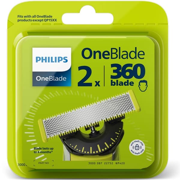 Philips OneBlade erstatningsblad 2-pakning QP420