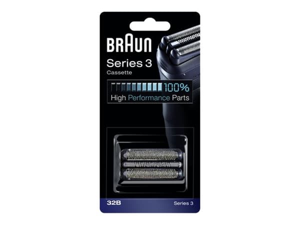 Braun 32B Series 3, Musta, 320s-4, 330s-4, 320s-5, 330s-5, 17 g