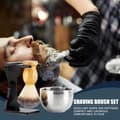 Miniatyrbilde 6 av 11: 3-i-1 sett Barberbarberstativ Skål for skjegg i rustfritt stål