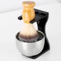 Miniatyrbilde 8 av 11: 3-i-1 sett Barberbarberstativ Skål for skjegg i rustfritt stål