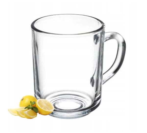 Teglas med handtag för drycker, transparent, 240 ml