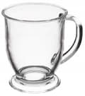 Miniatyrbillede 1 af 2: Glas med hank 460ml glaskrus på fod til kaffe og te