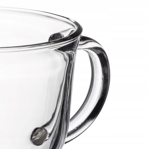 Teelasi paksusta lasista kahvalla 480 ml Leo
