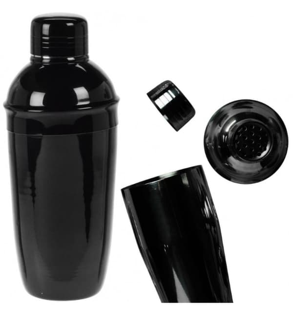 Bartendershaker för drinkar och cocktails svart 22x9 cm