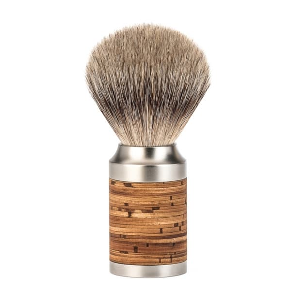 Mühle ROCCA Silvertip Badger Stainless Steel/Birch Bark Rakborste