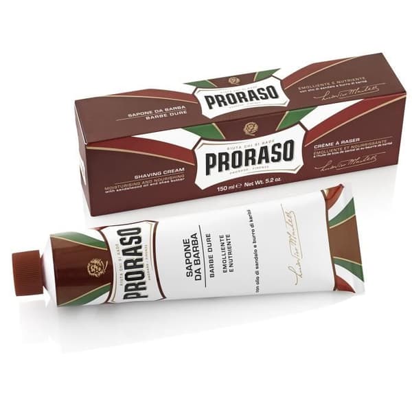 Raklödder och gel, Hårt skägg, Proraso