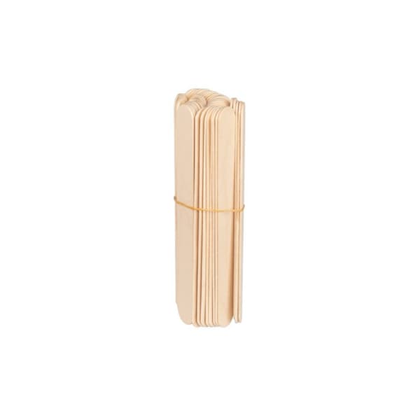 Stor træspatel 150 x 18 x 1,8 mm - 50 stk.