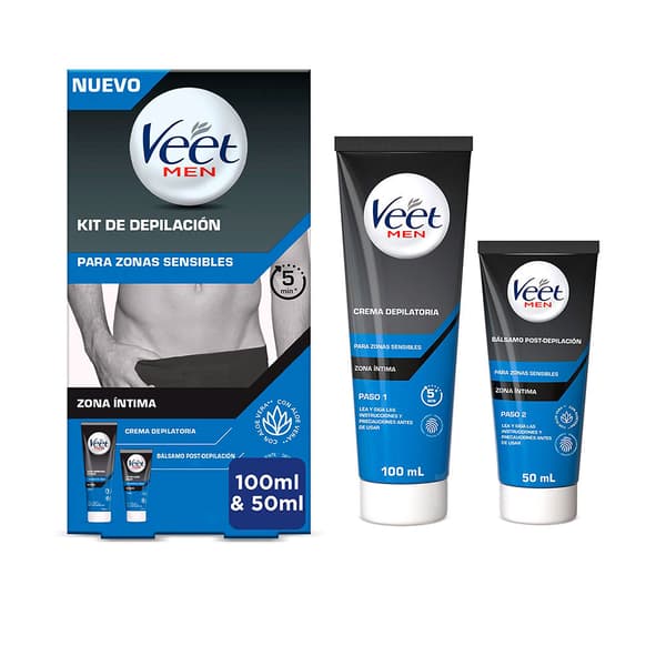 VEET MEN 2 STEPS DEPILATION KIT for sensitive areas 150 ml