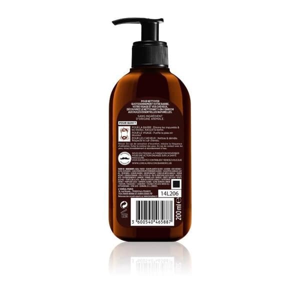L'OREAL PARIS Men Expert 3-i-1 rengöringsgel - Frisyr BarberClub - 200 ml