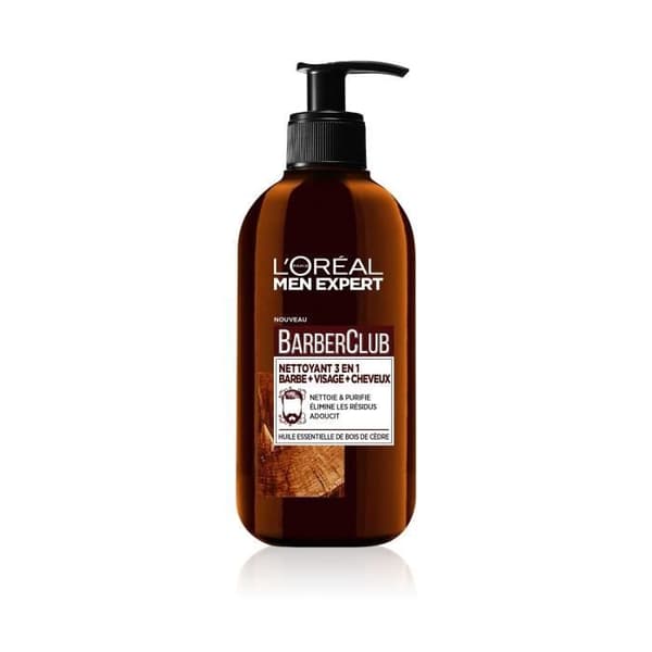 L'OREAL PARIS Men Expert 3-i-1 rengöringsgel - Frisyr BarberClub - 200 ml