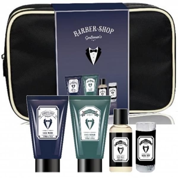 Barber-Shop Gentlemen's Blue - Rakning &amp; Manikyr Kit - 4st