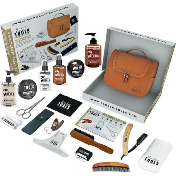 Kit/set/presentförpackning (15 PRODUKTER) med skäggvård och skötsel med Barber care | Kosmetisk