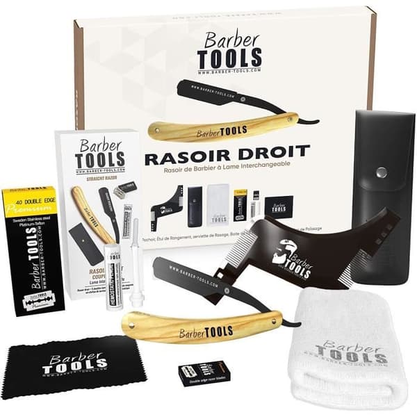 Raksats (6 produkter) - Barberrakhyvel utbytbart träblad