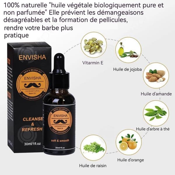 INN Skäggkit för män 6-pack med olja skäggkrämer Skäggborste Sax Grooming Kit Skägg Presentset Gåvor för män