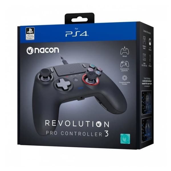 Manett - Nacon - Revolution Pro Controller 3 - Svart - Ergonomisk - Anpassningsbar
