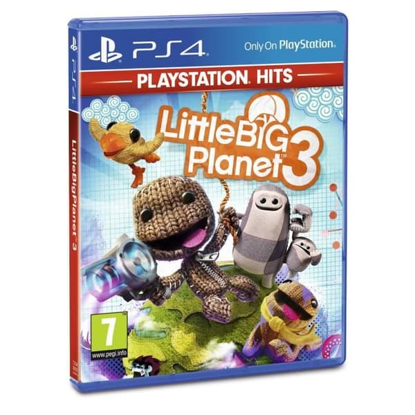PS4-spel - Little Big Planet - Little Big Planet 3 - Kooperativt äventyr - Utforskning - Skapande- USED