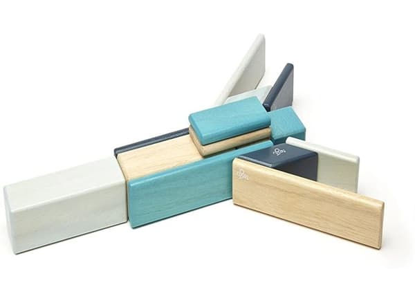 Tegu 14 delar magnetiskt träblockset, Blues