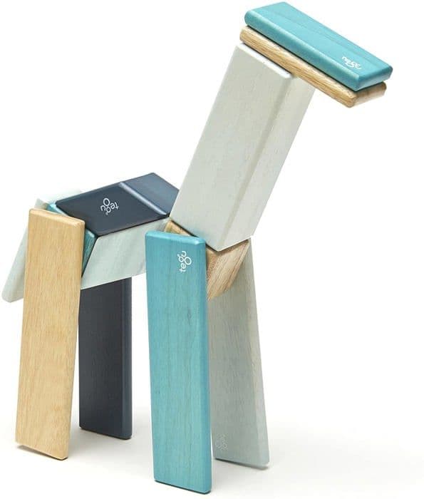 Tegu 14 delar magnetiskt träblockset, Blues