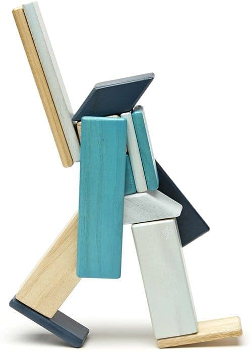 Tegu 14 delar magnetiskt träblockset, Blues
