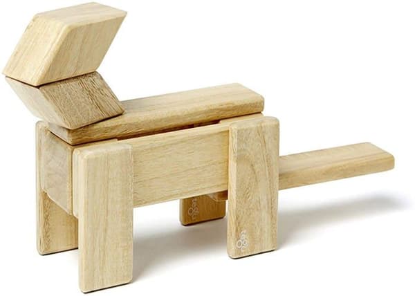 Tegu 14 delar magnetiskt träblockset, naturligt