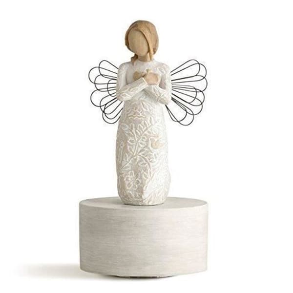 Willow Tree Remembrance Musical Skulpterad handmålad musikalisk figur