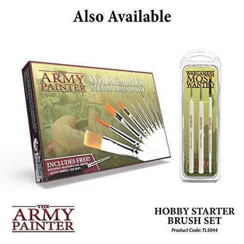 Army Painter Hobby Starter Brush Set | 3 baslack-, detalj- och torrborsteborstar i syntetiska borst från Toray