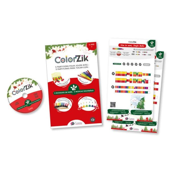 Bok + CD - Lär dig spela ett instrument - Colorzik - Julspecial