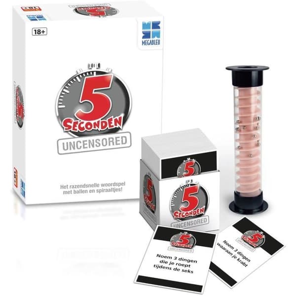 Brädspel - MEGABLEU - 5 sekunder ocensurerat - Vuxenversion - Kul med vänner - Snabba svar