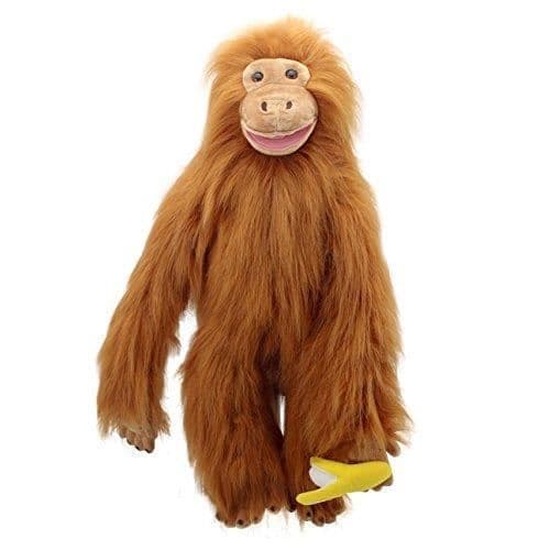Handdocka - The Puppet Company - Orangutang - Stor storlek - Noggranna detaljer - Inkluderar en banan