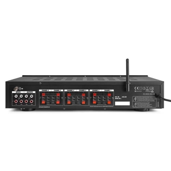 Ljudförstärkare 6 zoner Power Dynamics PV260BT 600W - Svart