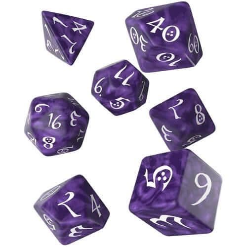 Q Workshop Klassiska RPG Tärningsset av 7 - Lav & Vit