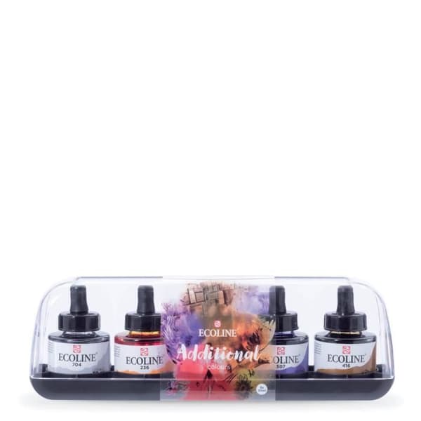 Royal Talens: Ecoline: Flytande vattenfärgsbläck: 30 ml: Ytterligare uppsättning om 5