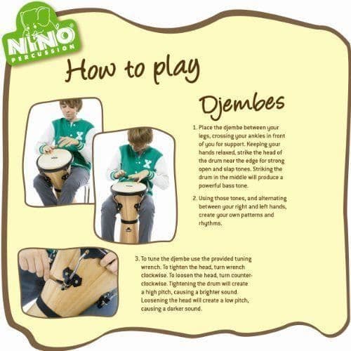 Nino Percussion NINO18R/BK ABS Djembe Svart/Röd