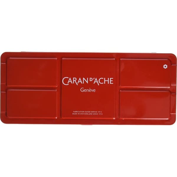 Caran d'Ache: Studio Gouache: Set med 14 kastruller och 10 ml vit