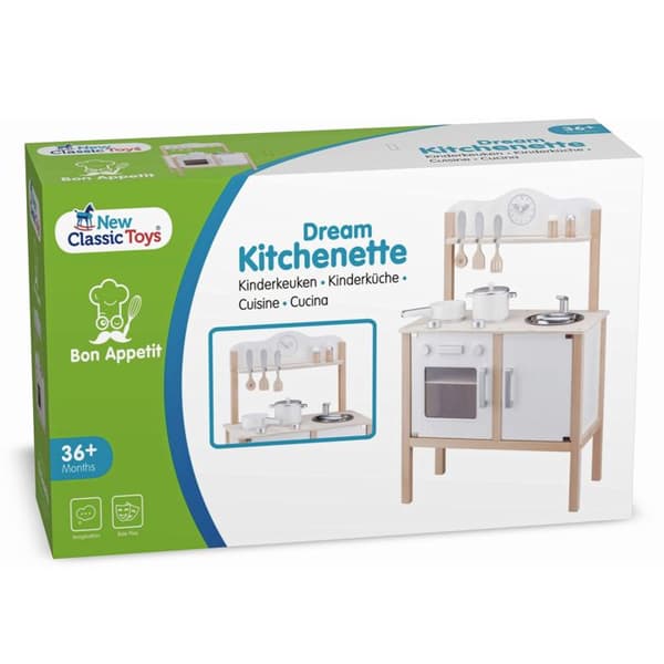 Nya klassiska leksaker - Speelkeuken - Wit - Inkluderande tillbehör - Aanrechthöjden är 44 centimeter