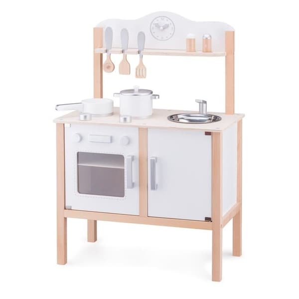 Nya klassiska leksaker - Speelkeuken - Wit - Inkluderande tillbehör - Aanrechthöjden är 44 centimeter