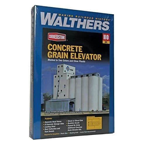 Walthers Cornerstone Series Kit HO Scale ADM Grain Elevator & Accessories