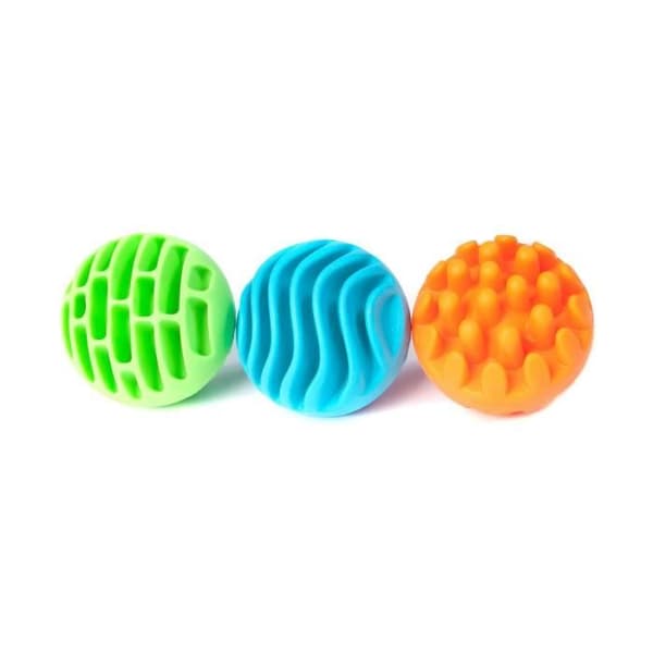 Sensoriska rullare - Fat Brain Toys - Gul - Silikon - Bebis - Dolda klockor