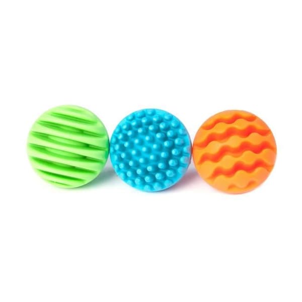Sensoriska rullare - Fat Brain Toys - Gul - Silikon - Bebis - Dolda klockor