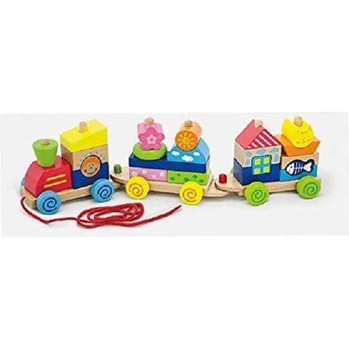 Första Årets Leksak - New Classic Toys - Dragkubståg - Svart Färg - För Barn