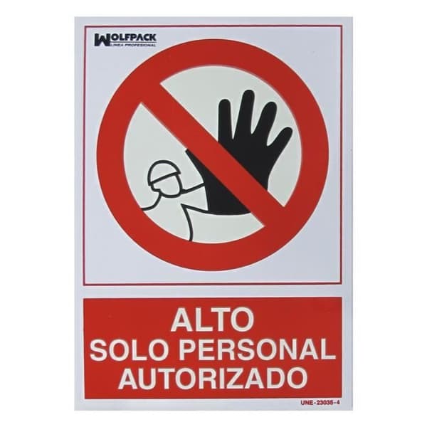 Cartel Alto Acceso Solo Personlig Auktoriserad 30x21