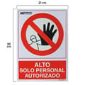 Miniatyrbild 1 av 2: Cartel Alto Acceso Solo Personlig Auktoriserad 30x21