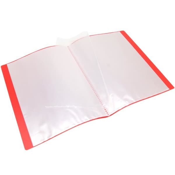 A4 dokumentskydd WAYTEX 931422 80 visningar 40 fickor mjukt polypro fodral rött